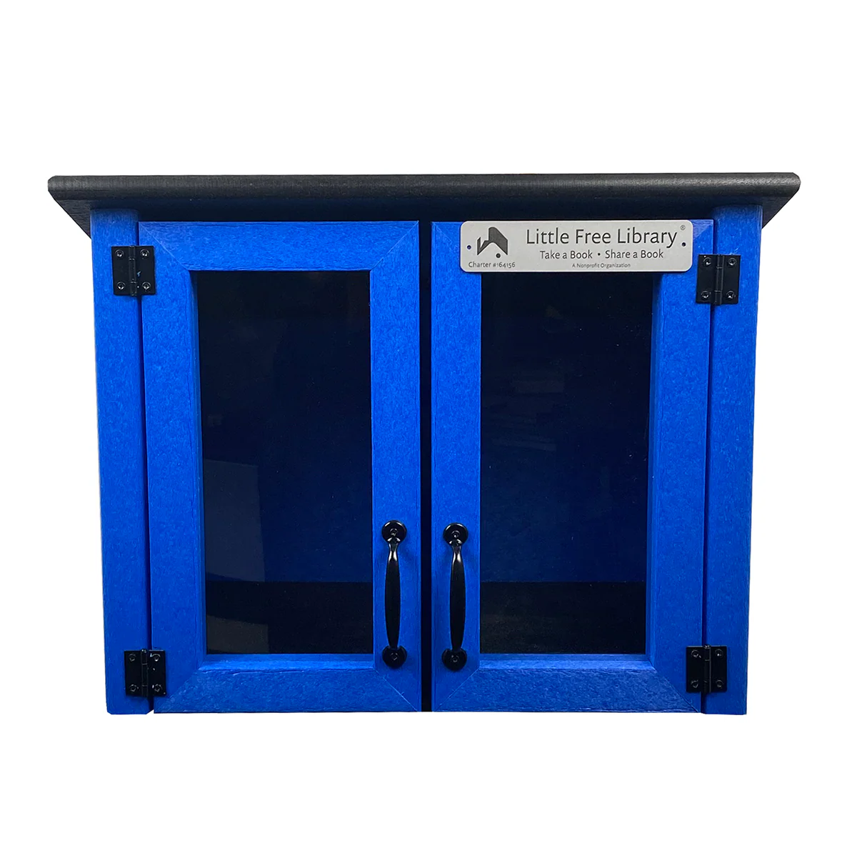 Composite Double Door Cottage Blue Little Free Library - Image 8