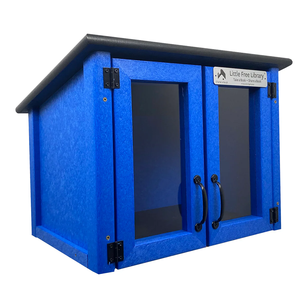 Composite Double Door Cottage Blue Kit Little Free Library - Image 7