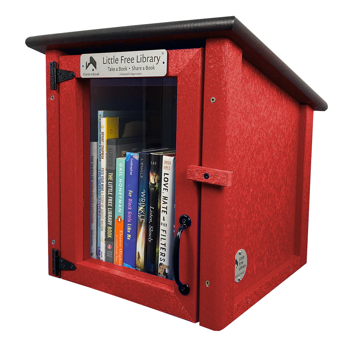 Composite One Story Red Little Free Library - Image 5