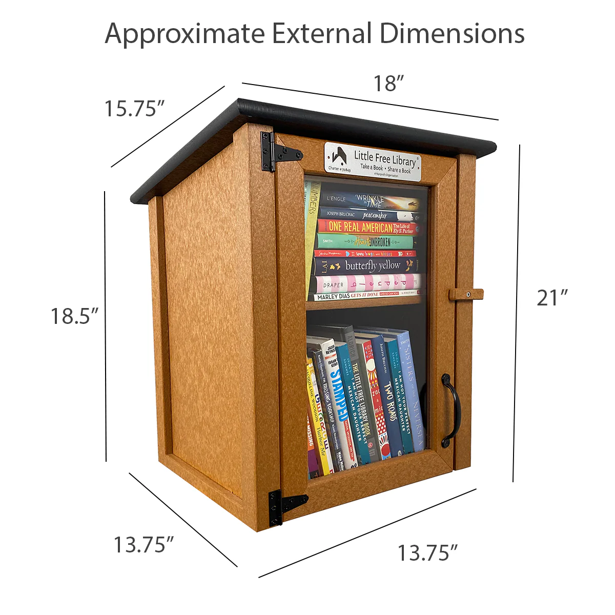 Composite Two Story Cedar Little Free Library - Image 4
