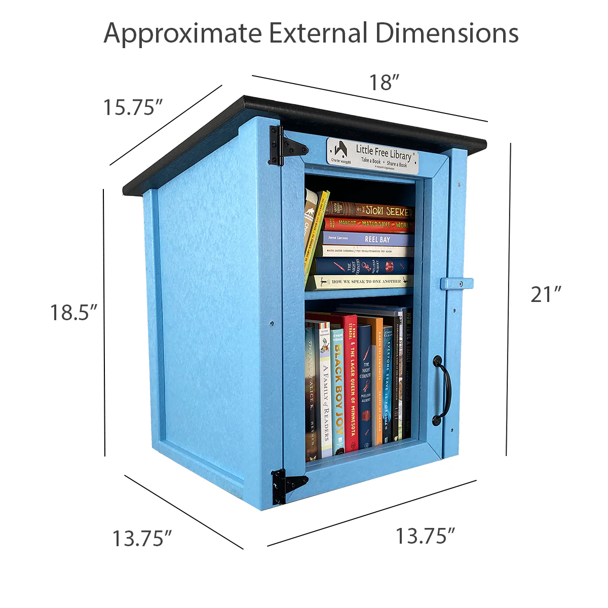 Composite Two Story Light Blue Kit Little Free Library - Image 13