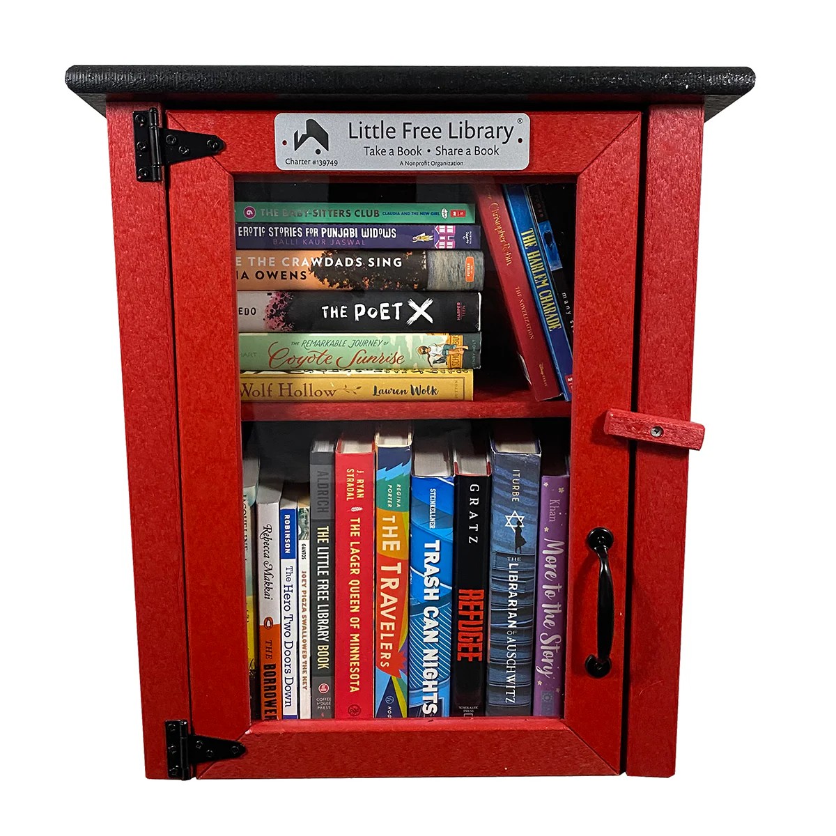 Composite Two Story Red Little Free Library - Image 6