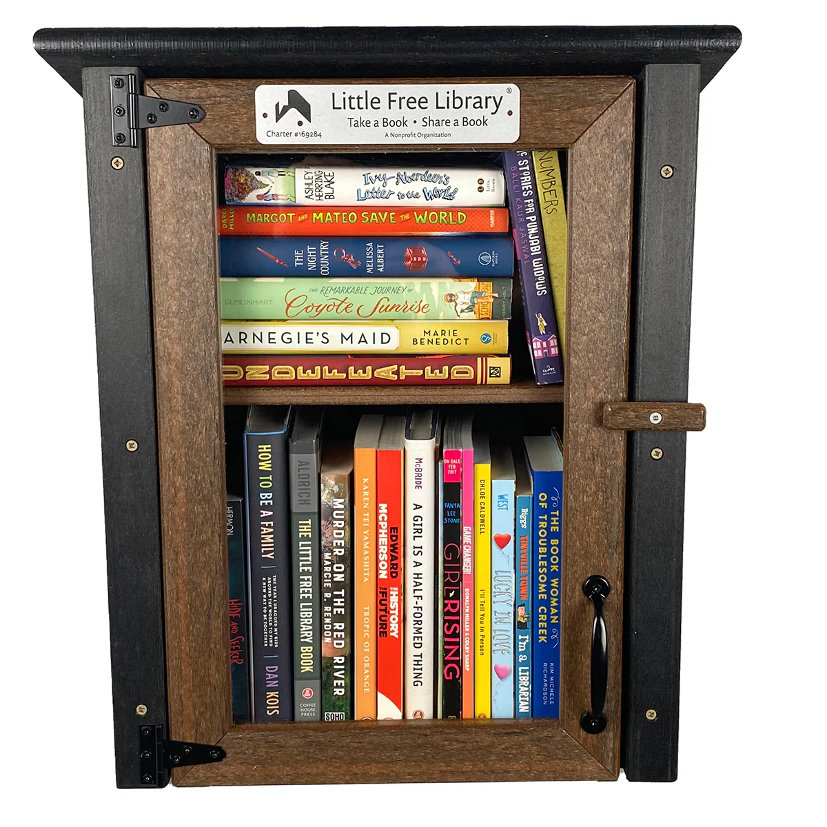 Composite Two Story Walnut Kit Little Free Library - Image 6