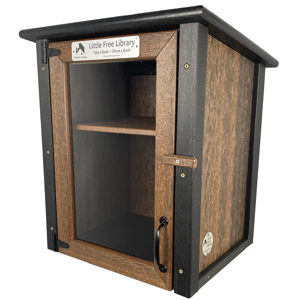 Composite Two Story Walnut Kit Little Free Library - Image 7