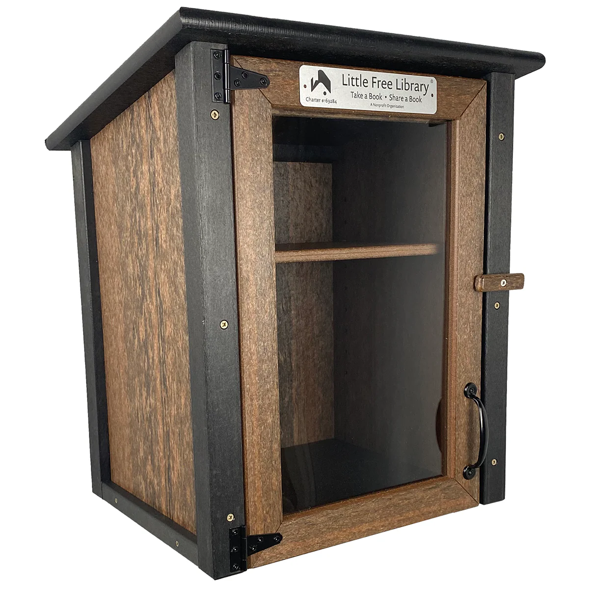 Composite Two Story Walnut Kit Little Free Library - Image 8