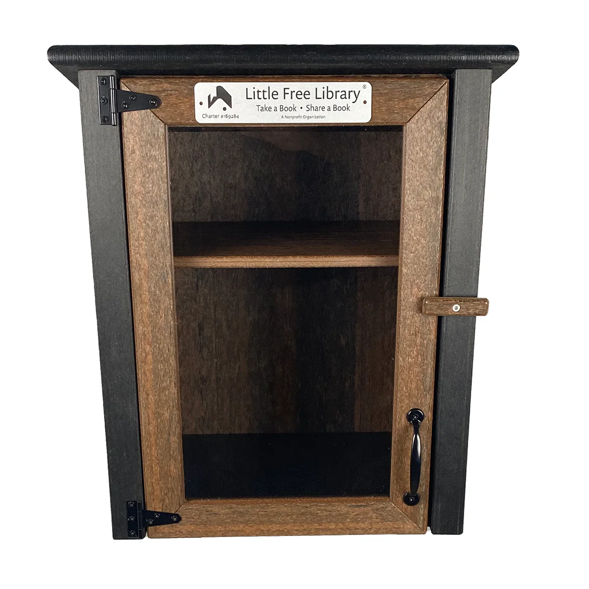 Composite Two Story Walnut Little Free Library - Image 9