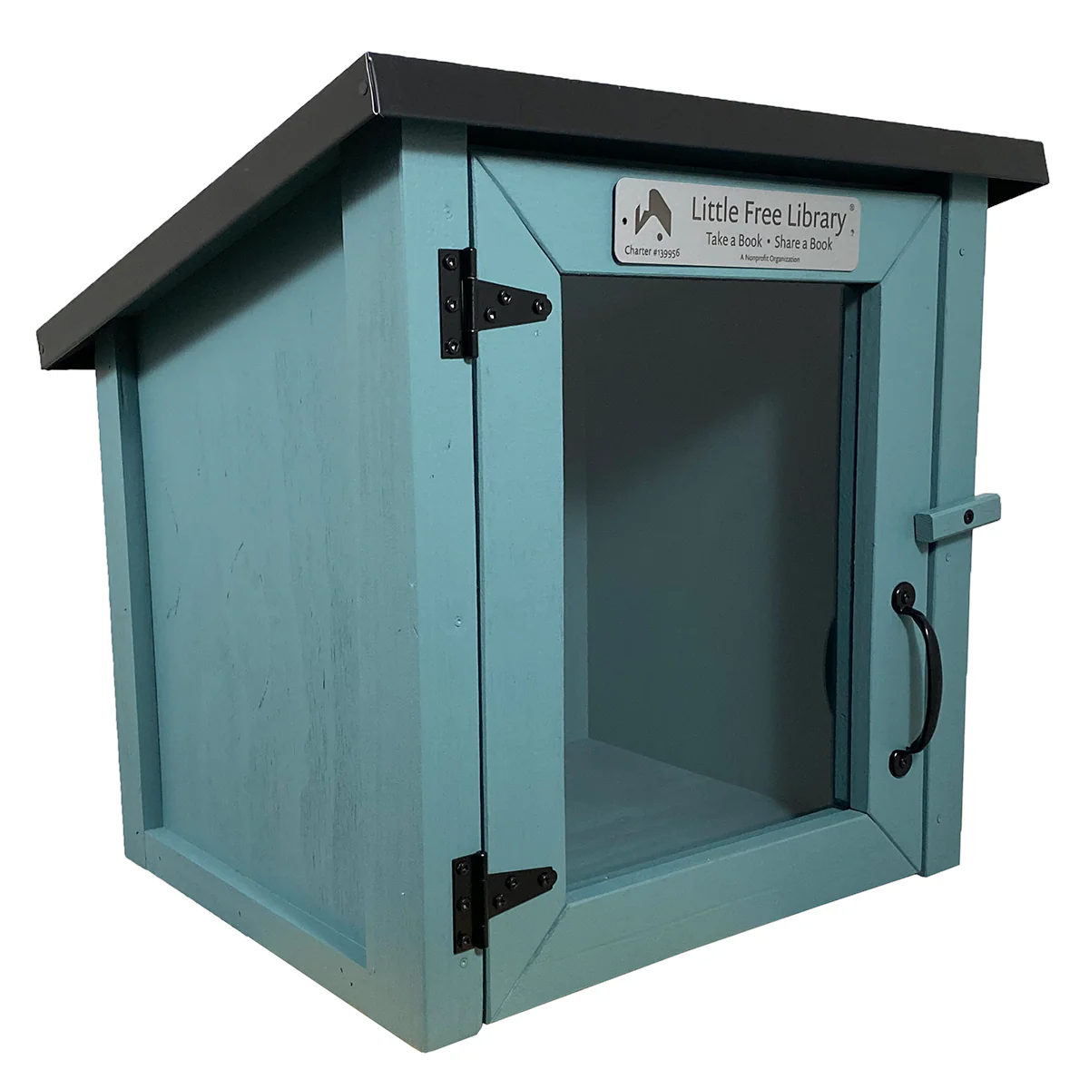 Cottage Light Blue Little Free Library - Image 7
