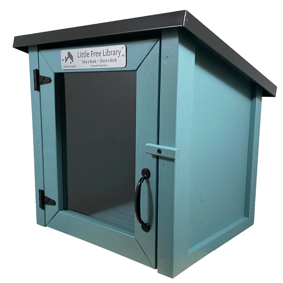 Cottage Light Blue Little Free Library - Image 8