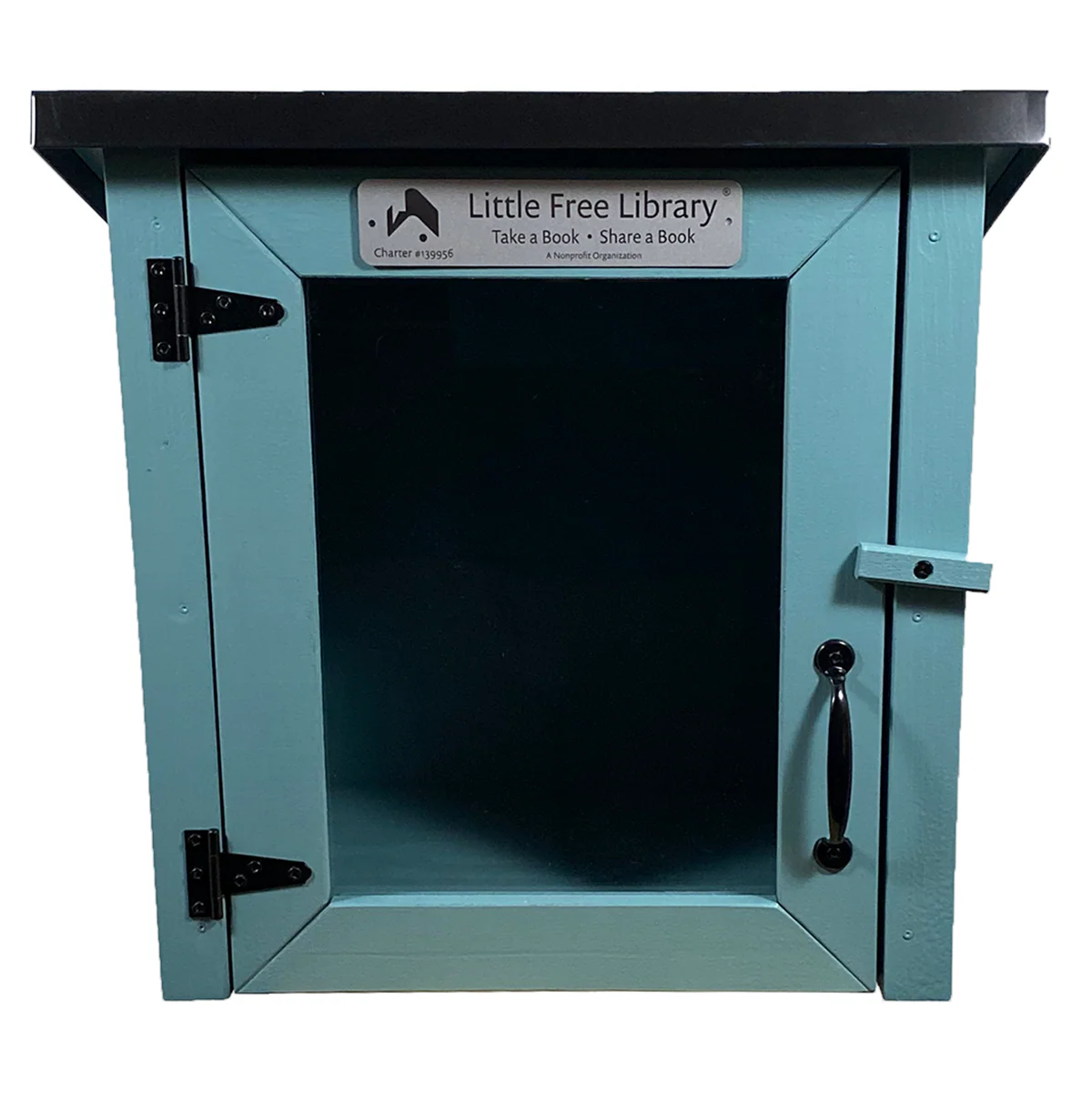 Cottage Light Blue Little Free Library - Image 9