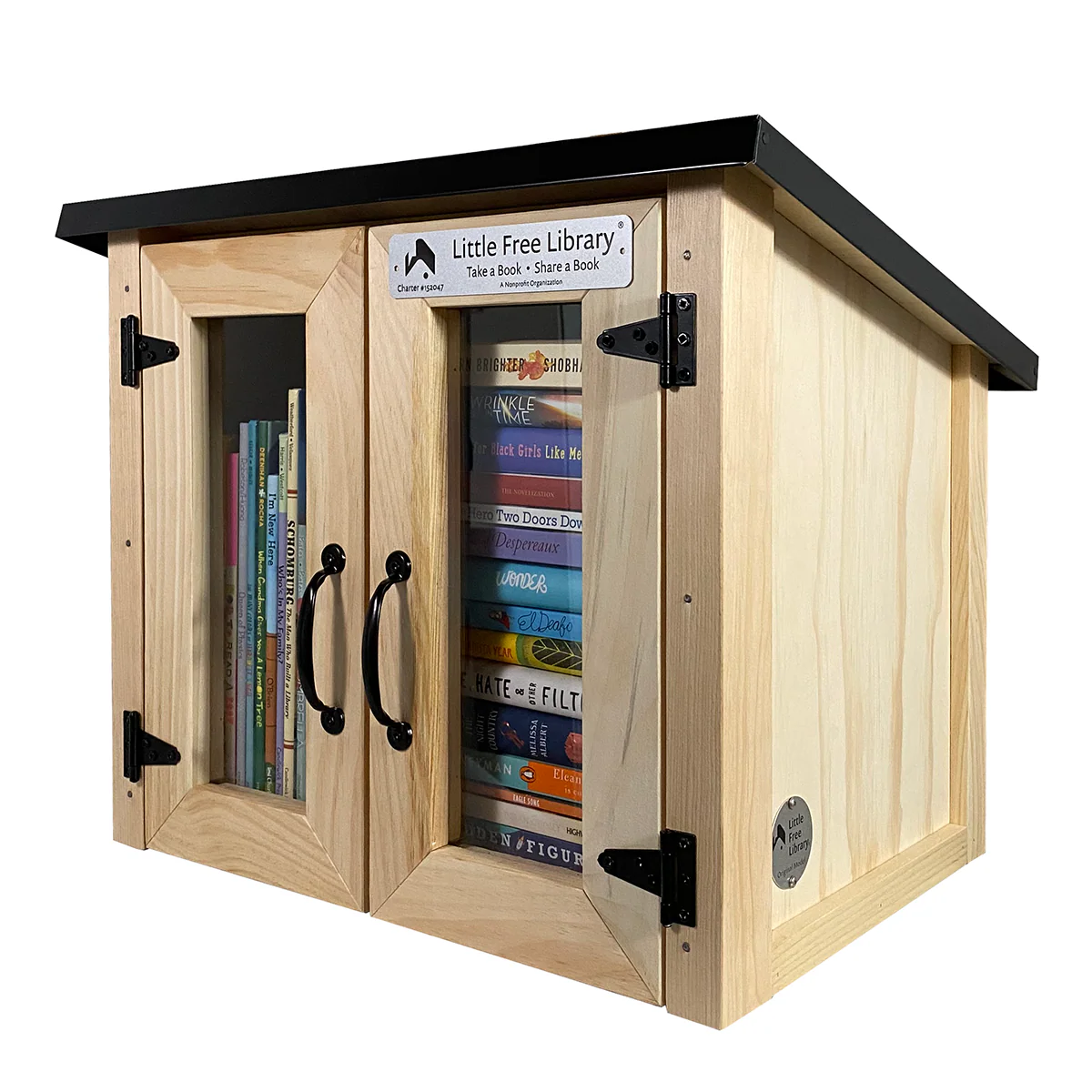 Double Door Cottage Kit Unfinished Little Free Library - Image 10