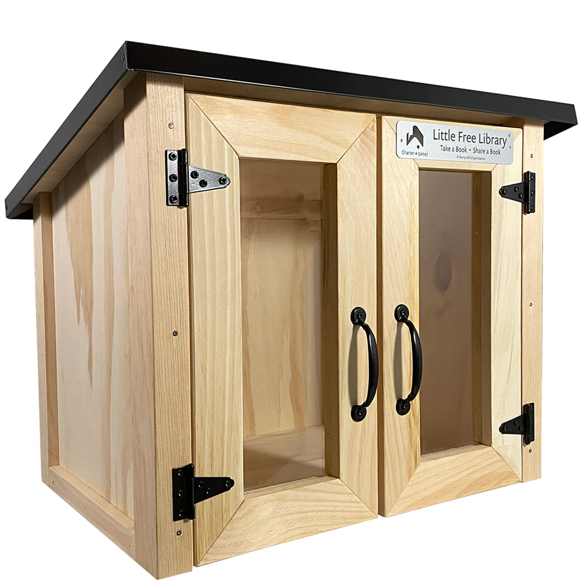 Double Door Cottage Kit Unfinished Little Free Library - Image 12