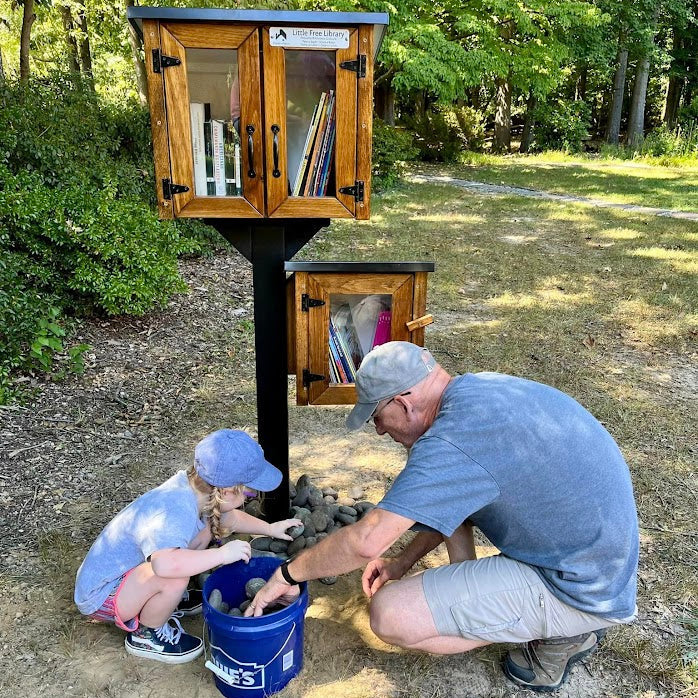 Double Door Cottage Kit Unfinished Little Free Library - Image 5