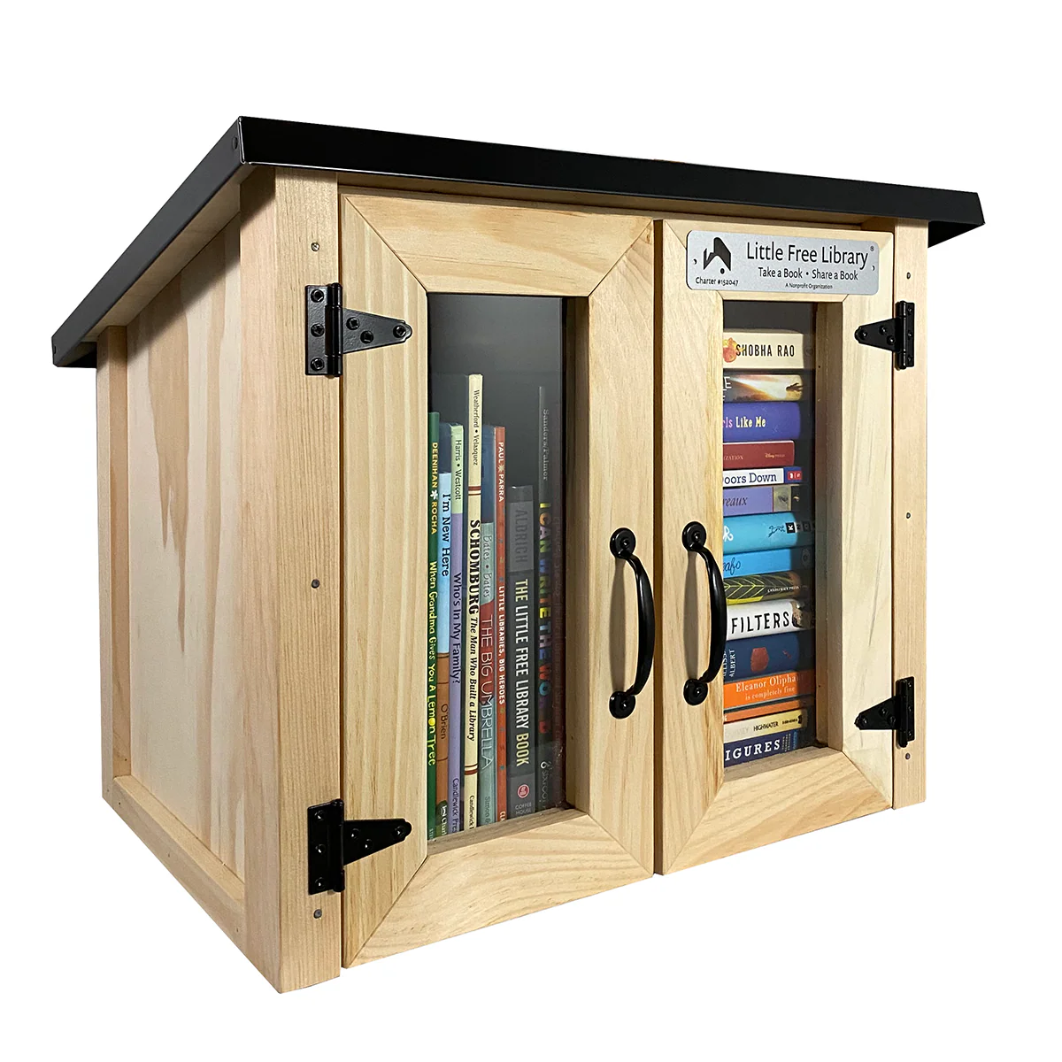 Double Door Cottage Kit Unfinished Little Free Library - Image 7