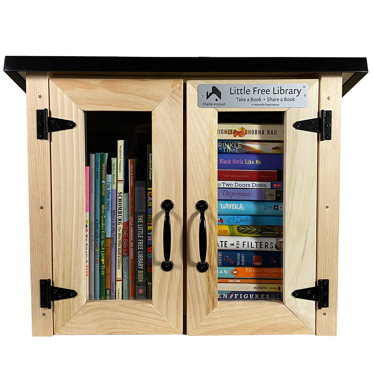Double Door Cottage Kit Unfinished Little Free Library - Image 9