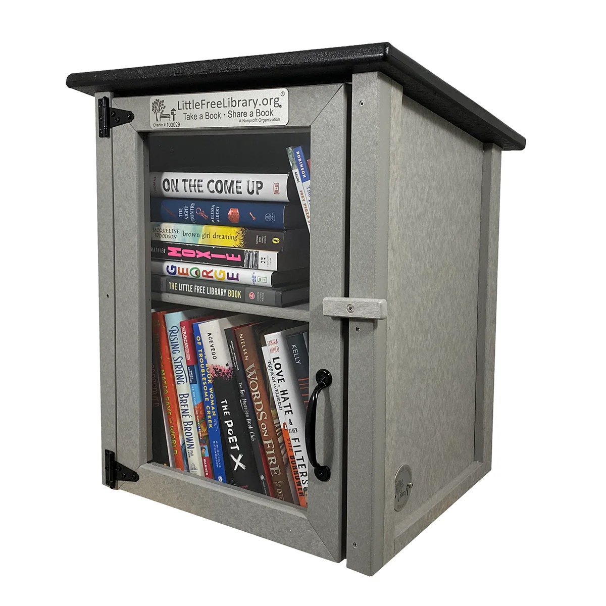 Composite Two Story Gray Little Free Library - Image 8